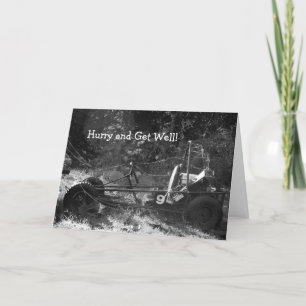 Go Cart Get Well Card カード