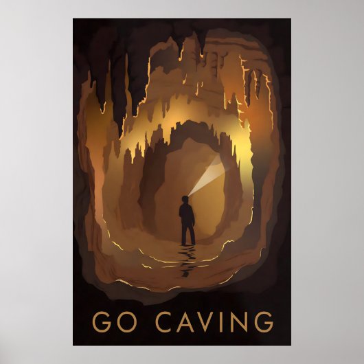 Go Caving Travel Poster ポスター (正面)