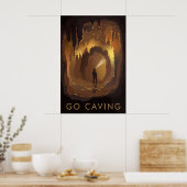 Go Caving Travel Poster ポスター (キッチン)