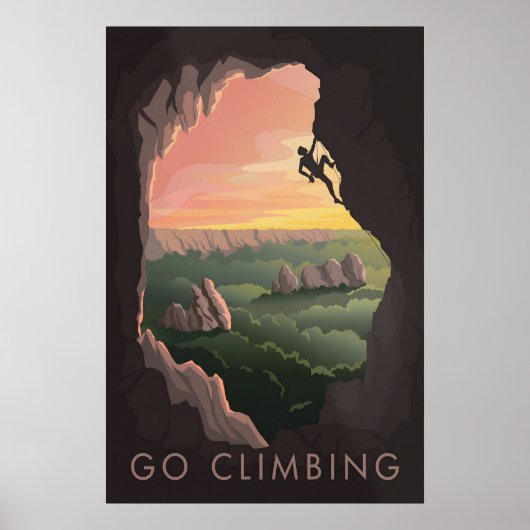 Go Climbing Travel Poster ポスター (正面)