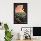 Go Climbing Travel Poster ポスター (ホームオフィス)