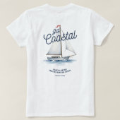 Go Coastal 白い帆船グラフィックTシャツ Tシャツ (デザイン裏面)