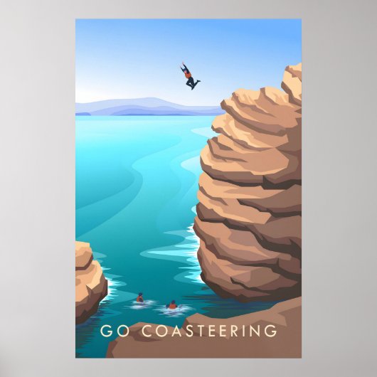 Go Coasteering Travel Poster ポスター (正面)
