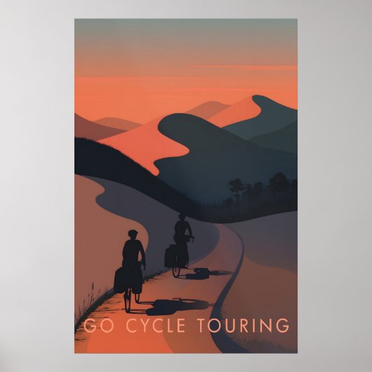 Go Cycle Touring Travel Poster ポスター (正面)