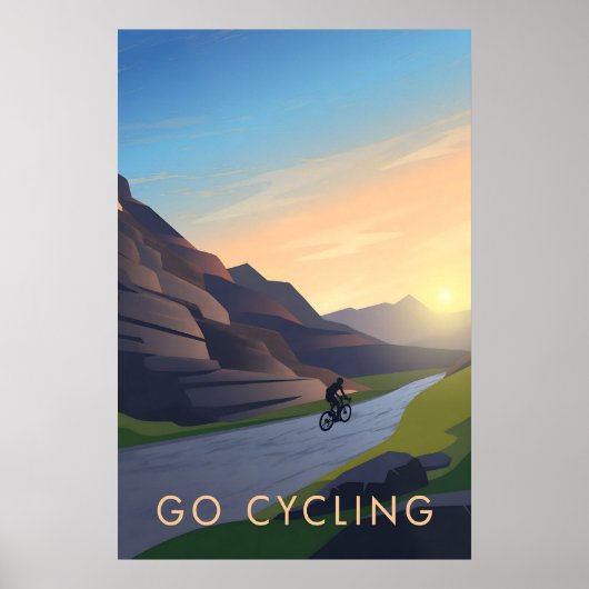 Go Cycling Travel Poster ポスター (正面)