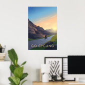 Go Cycling Travel Poster ポスター (ホームオフィス)