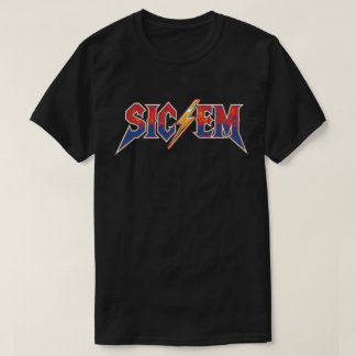 Go Dawgs ハイスクールフットボール応援 Sic'Em ゲーム Tシャツ