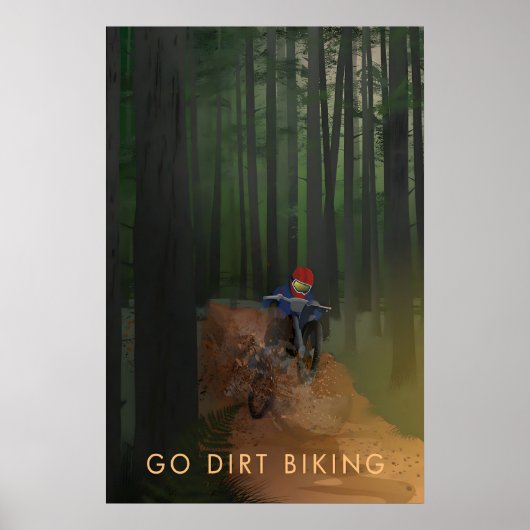 Go Dirt Biking Travel Poster ポスター (正面)