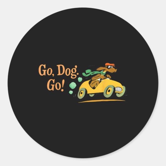 Go Dog GoコスチュームTシャツ.png ラウンドシール (正面)