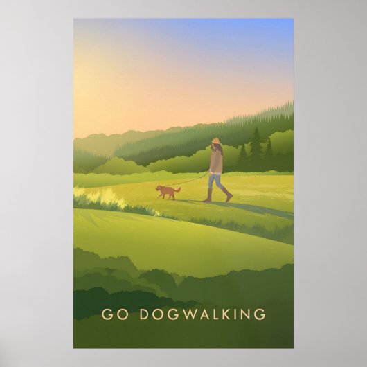 Go Dog Walking Travel Poster ポスター (正面)