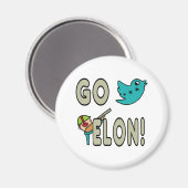 Go Elon おもしろい Musk Twitter マグネット (正面/裏面)