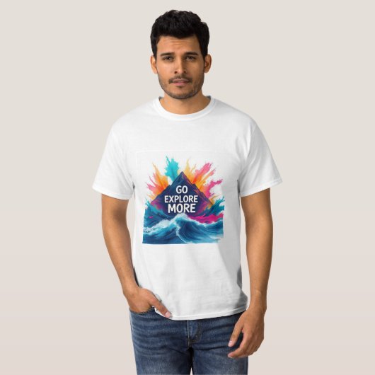 Go Explore More T-Shirt | Adventure Burst Motivati Tシャツ (正面フル)