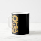 Go Fact Yourself Funny Protest Slogan Sarcastic Ye コーヒーマグカップ (正面左)