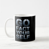Go Fact Yourself Funny Slogan Science Steel Engine コーヒーマグカップ (左)