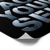 Go Fact Yourself Funny Slogan Science Steel Engine ポスター (角)