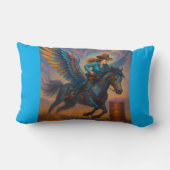 Go Fast! Barrel Racing Throw Pillow ランバークッション (裏面)