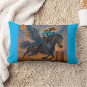 Go Fast! Barrel Racing Throw Pillow ランバークッション (ブランケット)