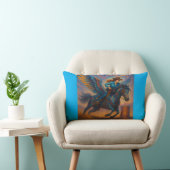 Go Fast! Barrel Racing Throw Pillow ランバークッション (椅子)