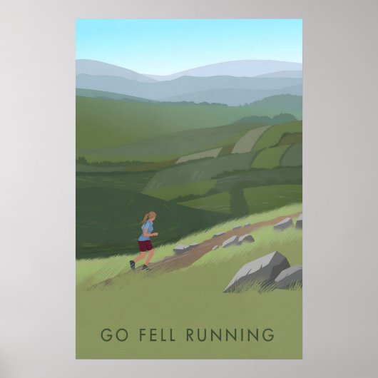 Go Fell Running Travel Poster ポスター (正面)