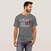 Go Fight Tackle Cancer Pink Ribbon Breast Cancer A Tシャツ (正面フル)