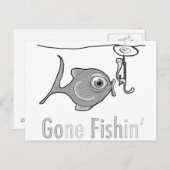 Go Fishinはがきおもしろい ポストカード (正面/裏面)