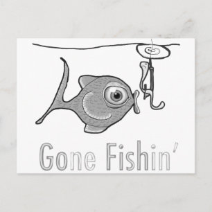 Go Fishinはがきおもしろい ポストカード