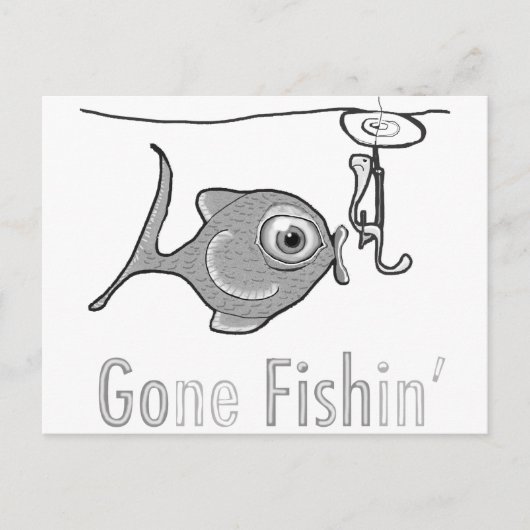 Go Fishinはがきおもしろい ポストカード (正面)