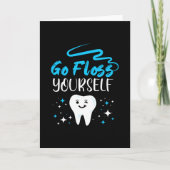 Go Floss Yourself Dentist Teeth Brushing カード (正面)