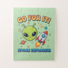 Go For It! 宇宙探検家 - かわいいエイリアン ジグソーパズル