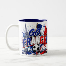 Go FRANCE フランス代表 2026 ニワトリ サッカー ツートーンマグカップ