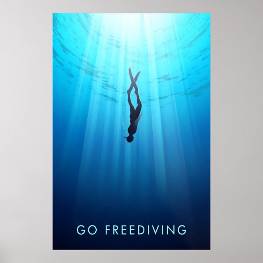 Go Freediving Travel Poster ポスター (正面)