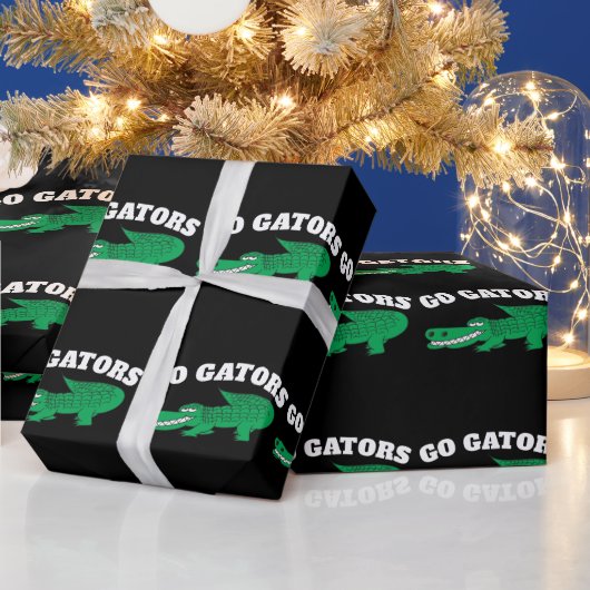 GO GATORS アリゲーター ラッピングペーパー (クリスマス)