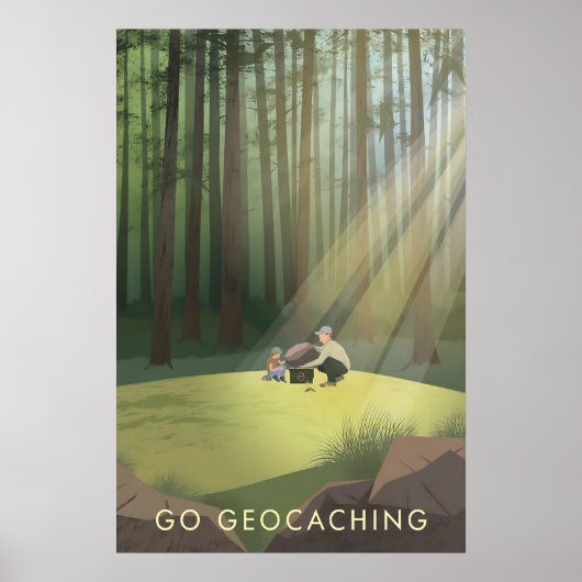 Go Geocaching Travel Poster ポスター (正面)