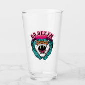 Go get 'em - Tiger顔グラフィックデザイン タンブラーグラス (正面)