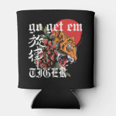Go Get Em Tiger | 日本のトラのモチベーションギフト 缶クーラー (裏面)