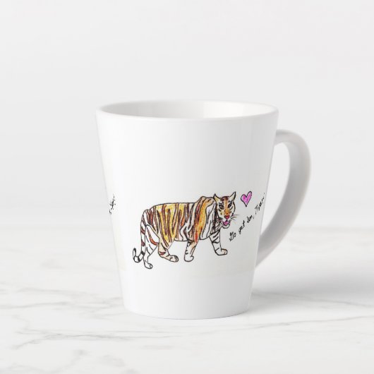 Go get 'em, tiger Mug カフェラテマグ (右アングル)