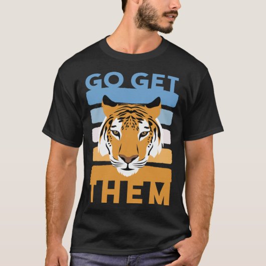 Go Get Them Tiger Head Tシャツ (正面)