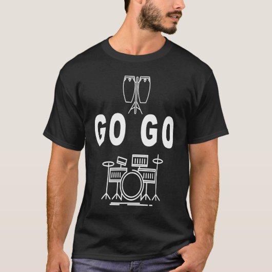 Go Go Music Drum set design! Washington DC Tシャツ (正面)