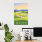 Go Golfing Travel Poster ポスター (ホームオフィス)