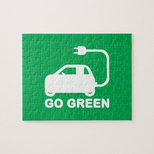 Go Green ~ Drive Electric Cars ジグソーパズル (横)
