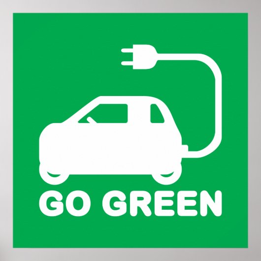 Go Green ~ Drive Electric Cars ポスター (正面)