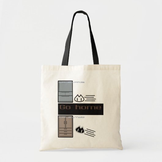 "GO HOME"tote bag トートバッグ (正面)