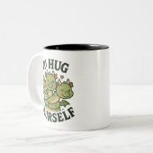 Go Hug Yourself マグカップ - かわいい三つ首ドラゴン (正面左)
