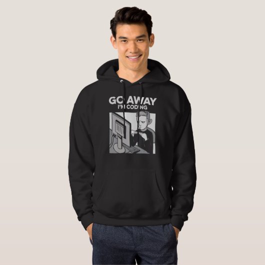 Go I'遠くに'm Coding Programmer Software Developer N パーカ (正面フル)