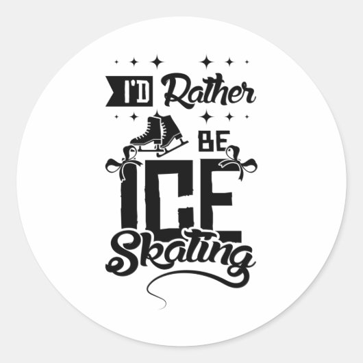 Go Ice Skating ラウンドシール (正面)