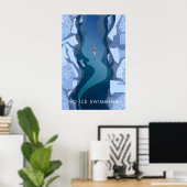 Go Ice Swimming Travel Poster ポスター (ホームオフィス)