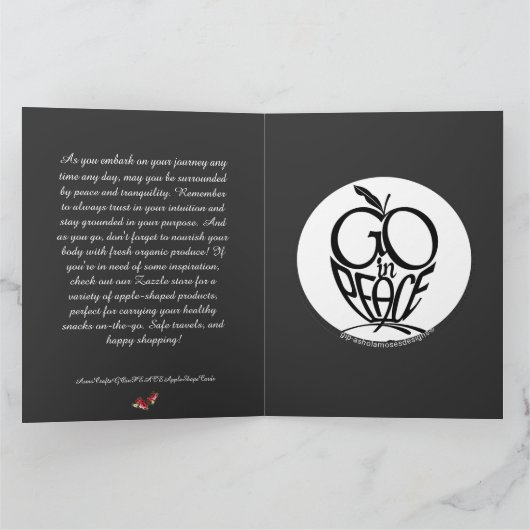 Go in Peace Fluits Playing...Folded Greeting Card カード (内部)