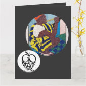 Go in Peace Fluits Playing...Folded Greeting Card カード (黄色い花)