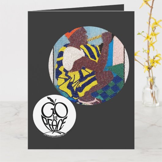 Go in Peace Fluits Playing...Folded Greeting Card カード (黄色い花)