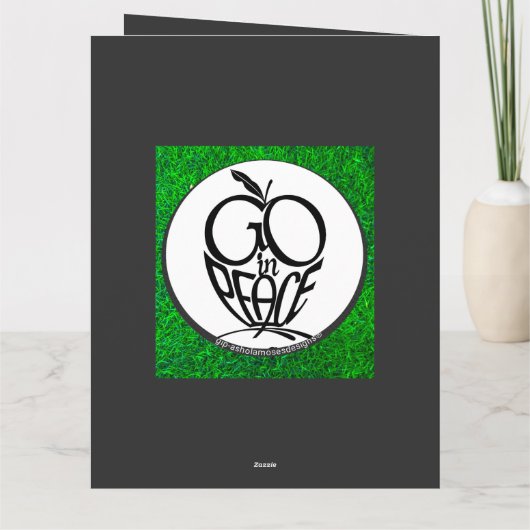 Go in Peace Fluits Playing...Folded Greeting Card カード (裏面)